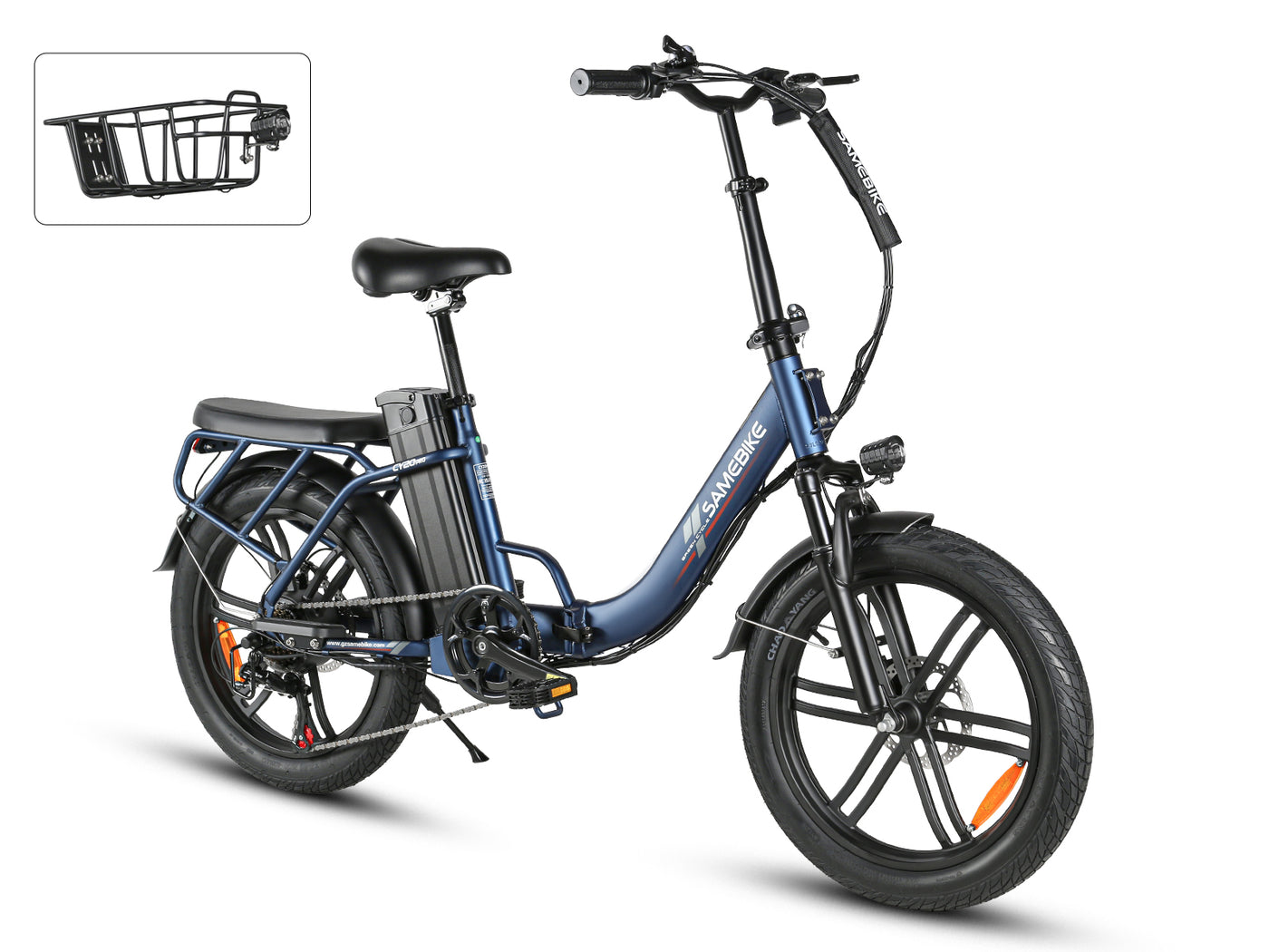 klappbares fahrrad kaufen SAMEBIKE CY20 Pro 20*3.0" tragbares Klapp-E-Bike